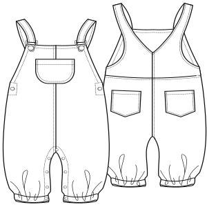 Fashion sewing patterns for BABIES One-Piece Jean dungarees 0123